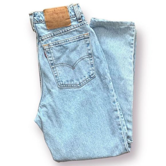 Levi's Denim - Vintage Levi’s 512 Jeans Light Wash Slim Fit Tapered Leg High Rise Mom Jeans